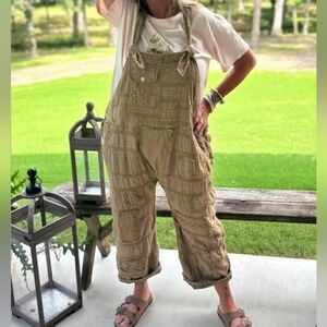 NWT S/M Jaded GypsyTravels Await Patchwork Overalls